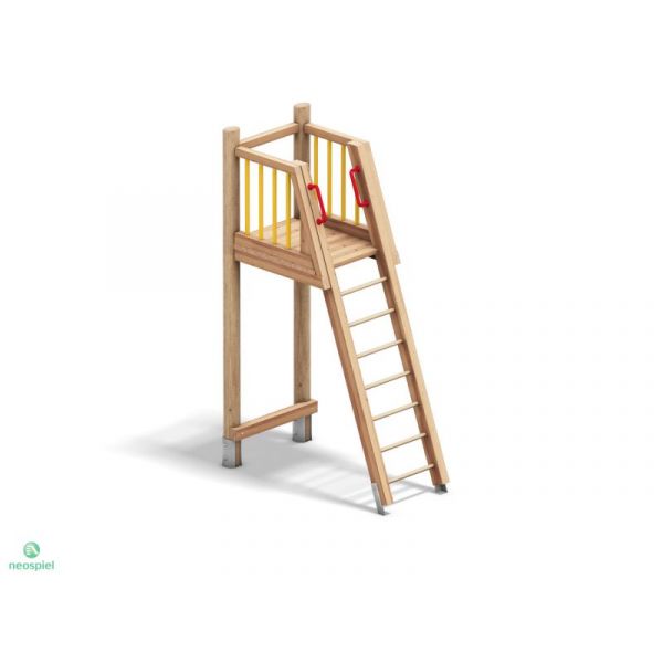 Wooden steps Platformfor access slides PH = 1.00 m