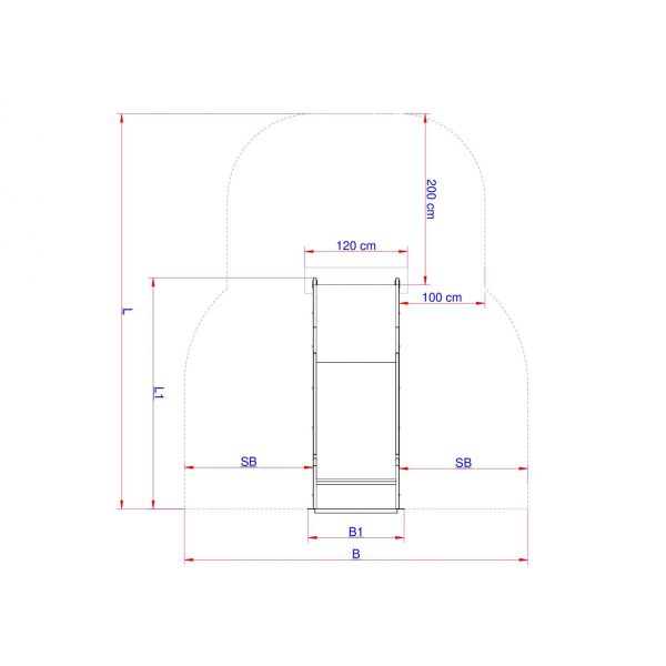 Composite Slides Slide width 1,0 m PH= 1.50 m